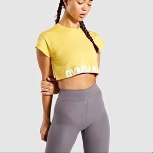 Gymshark Fraction Crop Top - Yellow